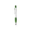 Купить Ручка-стилус Nash с маркером, зеленый/серебристый с нанесением логотипа