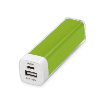 Купить Портативное зарядное устройство Ангра, 2200 mAh, зеленое яблоко с нанесением логотипа