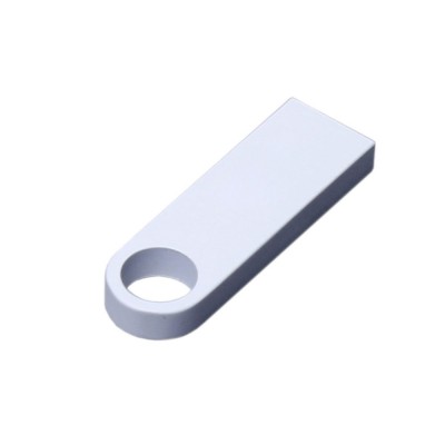 Купить USB 3.0-флешка на 32 Гб с мини чипом и круглым отверстием, белый с нанесением логотипа