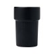 Купить Fika стакан 340 мл с бамбуковым чехлом - сплошной черный с нанесением логотипа