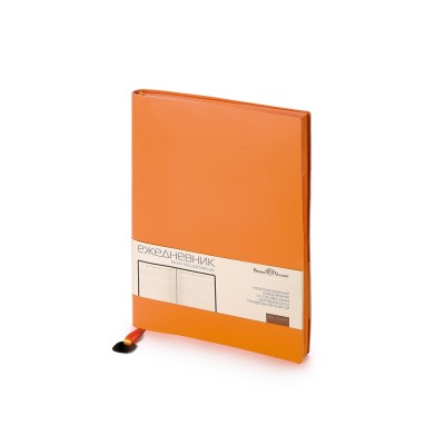 Купить Ежедневник А5 недатированный Mercury, оранжевый с нанесением логотипа