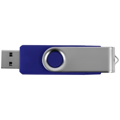 Купить USB/micro USB-флешка 2.0 на 16 Гб Квебек OTG, синий с нанесением логотипа