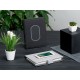 Купить Органайзер с беспроводной зарядкой 5000 mAh Powernote, темно-серый с нанесением логотипа