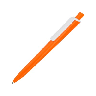 Купить Ручка пластиковая трехгранная шариковая Lateen, оранжевый/белый с нанесением