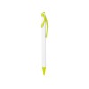 Купить Ручка шариковая Тукан, белый/салатовый с нанесением логотипа