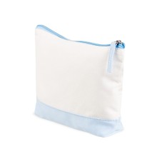 Косметичка хлопковая Cotton, белый/голубой