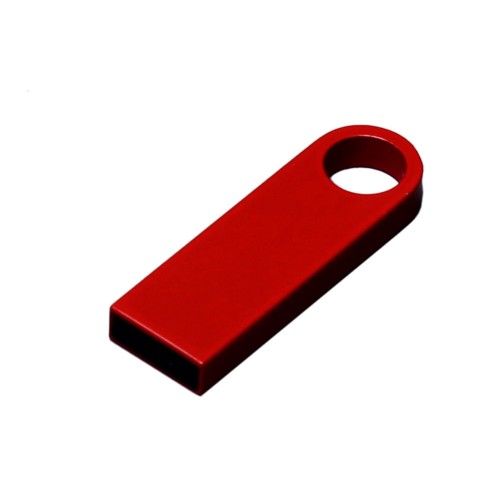 Купить USB 3.0-флешка на 16 Гб с мини чипом и круглым отверстием, красный с нанесением логотипа