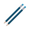 Купить Набор Даллас: ручка шариковая, карандаш с ластиком в футляре, синий с нанесением логотипа