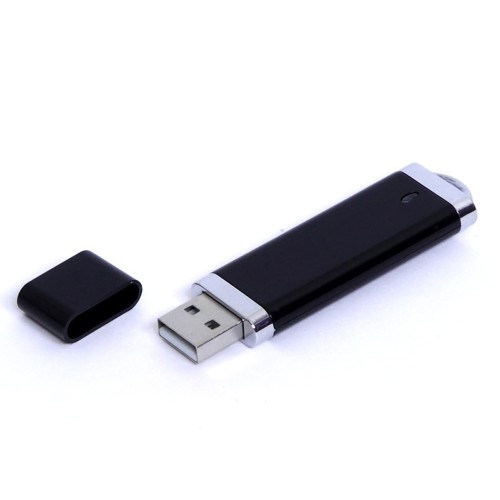 Купить USB-флешка промо на 32 Гб прямоугольной классической формы, черный с нанесением логотипа