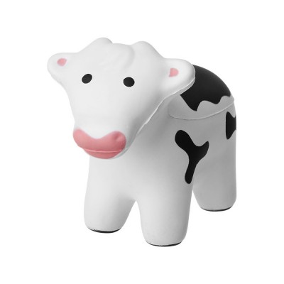 Купить Антистресс Attis в форме коровы, белый/черный с нанесением логотипа