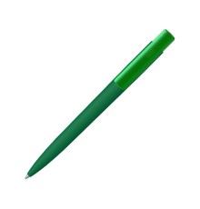 Шариковая ручка RECYCLED PET PEN PRO K transparent GUM soft-touch, зеленый