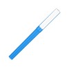 Купить Ручка пластиковая шариковая трехгранная Nook с подставкой для телефона в колпачке, голубой/белый с нанесением логотипа
