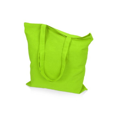 Купить Сумка для шопинга Carryme 140 хлопковая, 140 г/м2, зеленое яблоко с нанесением логотипа