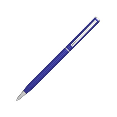 Купить Ручка металлическая шариковая Slim, синий с нанесением