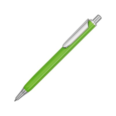 Купить Ручка металлическая шариковая трехгранная Riddle, зеленое яблоко/серебристый с нанесением логотипа