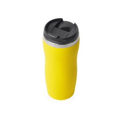 Купить Термокружка Double wall mug C1, soft touch, 350 мл, желтый с нанесением логотипа
