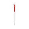 Купить Ручка шариковая Какаду, белый/красный с нанесением логотипа