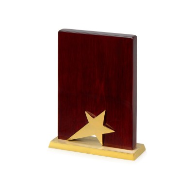 Купить Награда Galaxy с золотой звездой, дерево, металл, в подарочной упаковке с нанесением логотипа