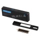 Купить USB 2.0- флешка на 32 Гб c подсветкой логотипа Hook LED, темно-серый, белая подсветка с нанесением логотипа