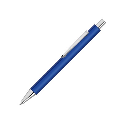 Купить Ручка шариковая металлическая Pyra soft-touch с зеркальной гравировкой, синий с нанесением