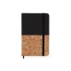 Купить Блокнот А6 IRIS с комбинированной обложкой, натуральный/черный с нанесением логотипа