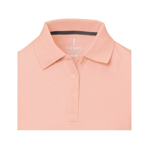 Купить Calgary женская футболка-поло с коротким рукавом, pale blush pink с нанесением логотипа