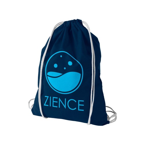 Купить Рюкзак хлопковый Oregon, темно-синий с нанесением логотипа