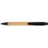 Купить Ручка шариковая Borneo из бамбука, черный, черные чернила с нанесением логотипа