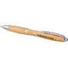 Купить Шариковая ручка Nash из бамбука, натуральный/серебристый с нанесением логотипа