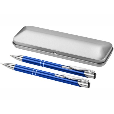 Купить Набор Dublin: ручка шариковая, карандаш механический, ярко-синий с нанесением логотипа