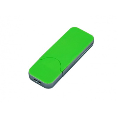 Купить USB-флешка на 128 Гб в стиле I-phone, прямоугольнй формы, зеленый с нанесением