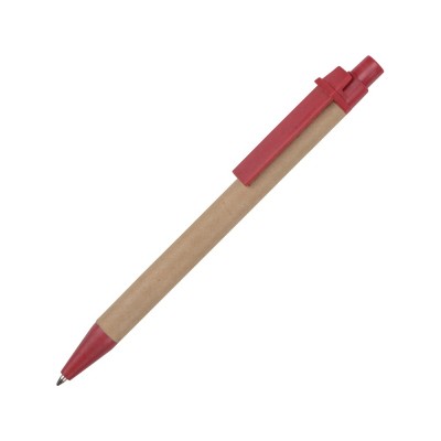 Купить Ручка картонная шариковая Эко 3.0, красный с нанесением