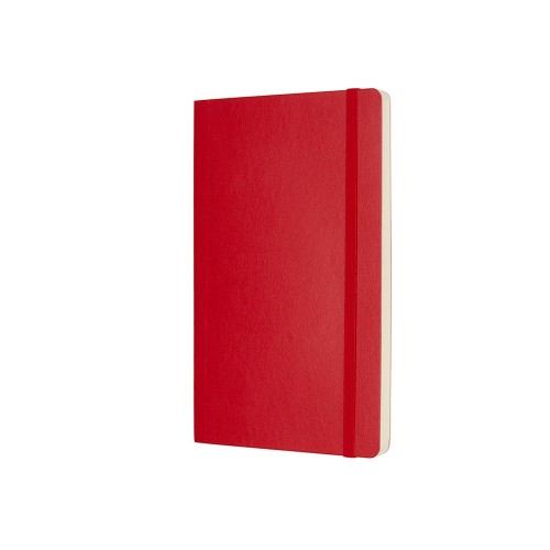 Купить Записная книжка Moleskine Classic Soft (нелинованный), Large (13х21см), красный с нанесением логотипа