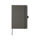 Купить Блокнот Honua форматом A5 из переработанной бумаги с обложкой из переработанного ПЭТ, сумеречный серый с нанесением логотипа