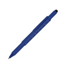 Ручка шариковая металлическая Tool, синий. Встроенный уровень, мини отвертка, стилус