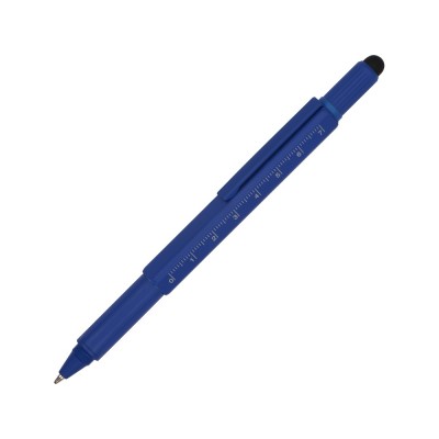 Купить Ручка шариковая металлическая Tool, синий. Встроенный уровень, мини отвертка, стилус с нанесением