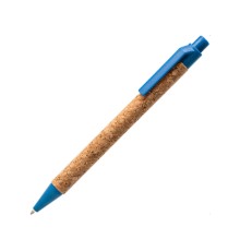 Ручка шариковая COMPER Eco-line с корпусом из пробки, натуральный/голубой