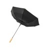 Купить 23-дюймовый автоматический зонт Alina из переработанного ПЭТ-пластика, черный с нанесением логотипа