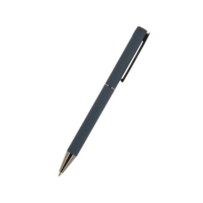 Купить Ручка Bergamo шариковая автоматическая, синий металлический корпус, 1.0 мм, синяя с нанесением