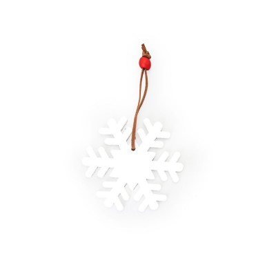 Купить Войлочное рождественское украшение Снежинка, белый с нанесением логотипа
