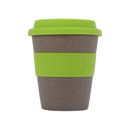 Купить Стакан с силиконовой крышкой Cafe, зеленое яблоко с нанесением логотипа