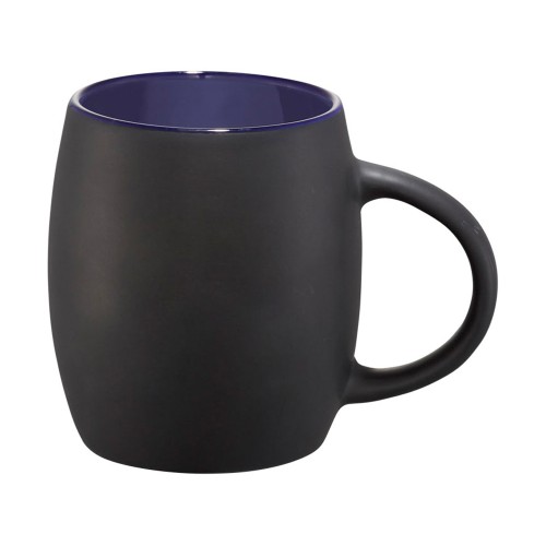 Купить Керамическая чашка Hearth с деревянной крышкой-костером, черный/синий с нанесением логотипа