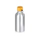 Купить Бутылка Hip S Bamboo с карабином 400мл, серебристый с нанесением логотипа