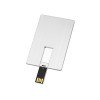 Купить Флеш-карта USB 2.0 64 Gb в виде металлической карты Card Metal, серебристый с нанесением логотипа