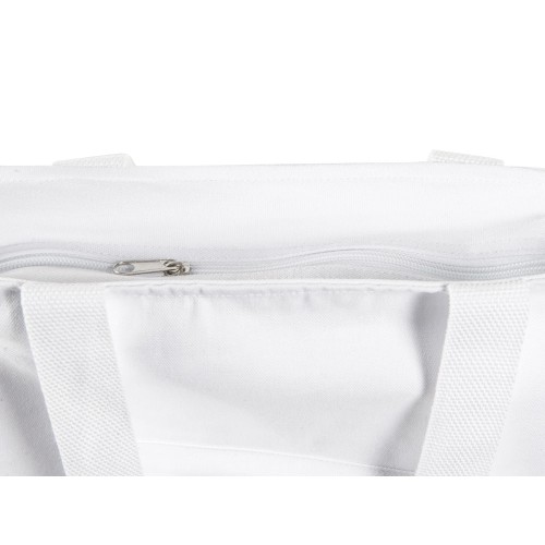 Купить Сумка на молнии Zipper из хлопка 280 г c карманом на молнии спереди, белый с нанесением логотипа