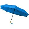 Купить 21-дюймовый зонт автомат Bo из переработанного ПЭТ-пластика, process blue с нанесением логотипа