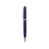 Купить Ручка металлическая шариковая Flow soft-touch, темно-синий/серебристый с нанесением логотипа