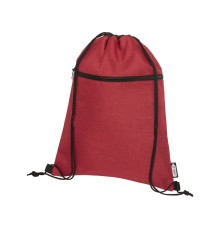 Рюкзак со шнурком Ross из переработанного ПЭТ, heather dark red