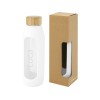 Купить Tidan Бутылка из боросиликатного стекла объемом 600 мл с силиконовым держателем, белый с нанесением логотипа