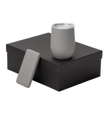 Подарочный набор с термокружкой и повербанком С2, 10000 mAh, серый